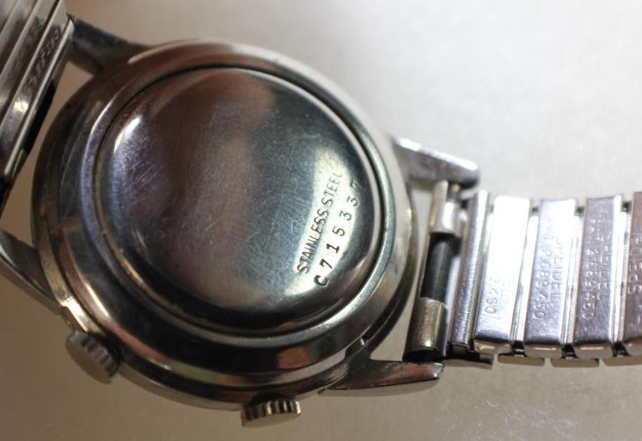 Classic Bulova Stainless Steel Wrist Alarm