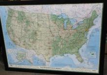 Large Framed US Map by Imus Geographics 2011