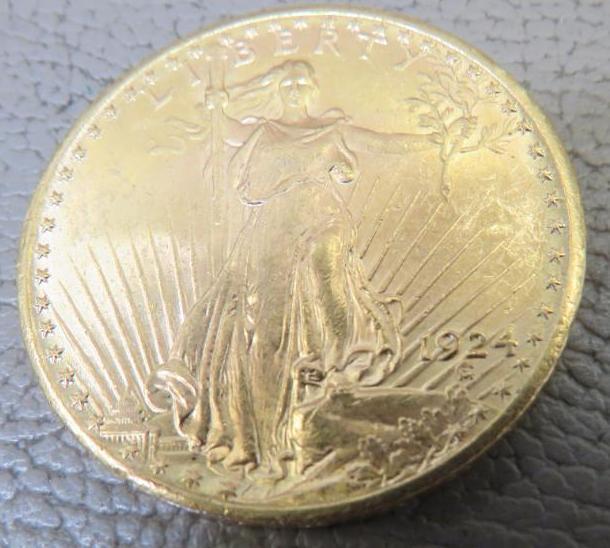 1924 St Gaudens US $20 Gold Coin