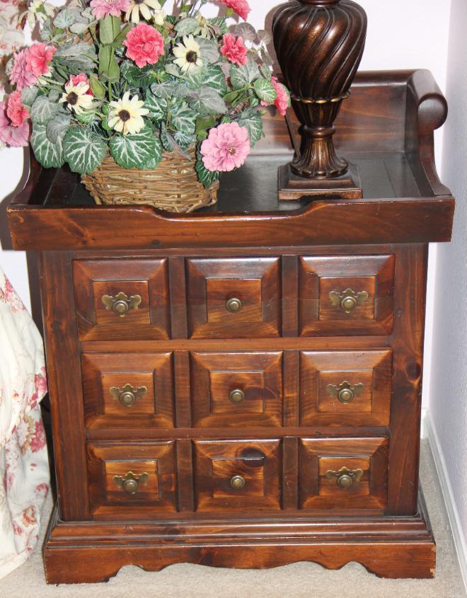 Gorgeous Set with Wood Dresser and Night Stands by Link Taylor with Lamps and Mattress Set