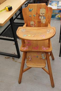 Great Vintage Wood High Chair