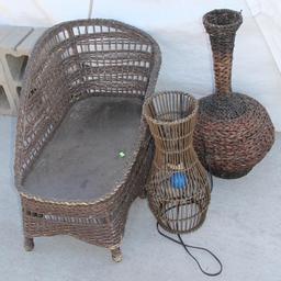 Assorted Wicker or Basket Weave D?cor