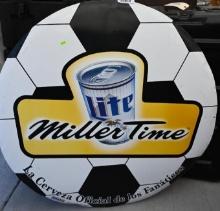 Miller Time Metal Soccer Sign