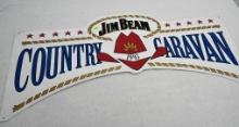 1993 Jim Beam Country Caravan Metal Sign