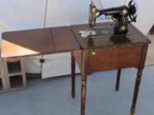 Cool Old Majestic Electric Sewing Machine in Wood Table