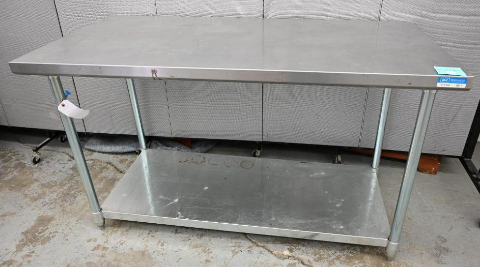 60" x 30" x 34.5" Stainless Steel Work Table