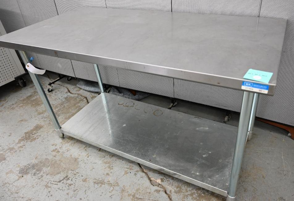 60" x 30" x 34.5" Stainless Steel Work Table