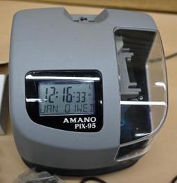 Amano Pix-95 Digital LCD Time Clock