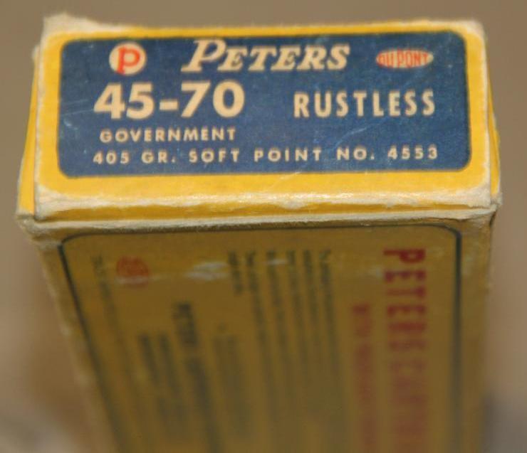 Box of 20 Rounds Peters 45-70 Government Rustless Ammunition