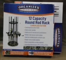 Two Organized Fishing Brand 12 Capacity Fishing Rod Racks