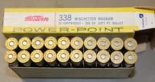 Box of 20 Cartridges Western Super X 338 Winchester Magnum Power-Point Ammunition