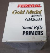 Federal Premium Gold Medal Match GM205M Small Rifle Primers NO SHIPPING