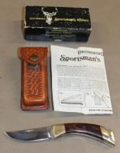 Beautiful Browning Folding Knife with Sheath and Box