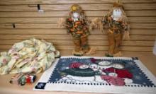 Winter Rug & Fall Scarecrows